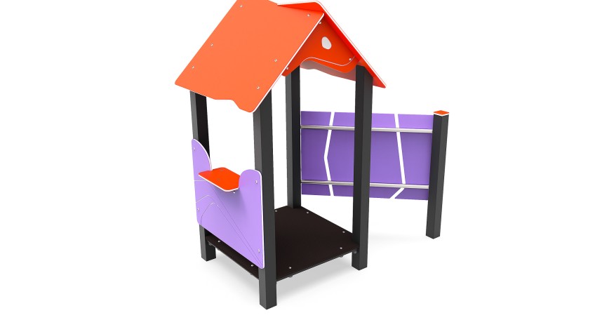 Игровой домик с забором ДОУ.ММ-0021